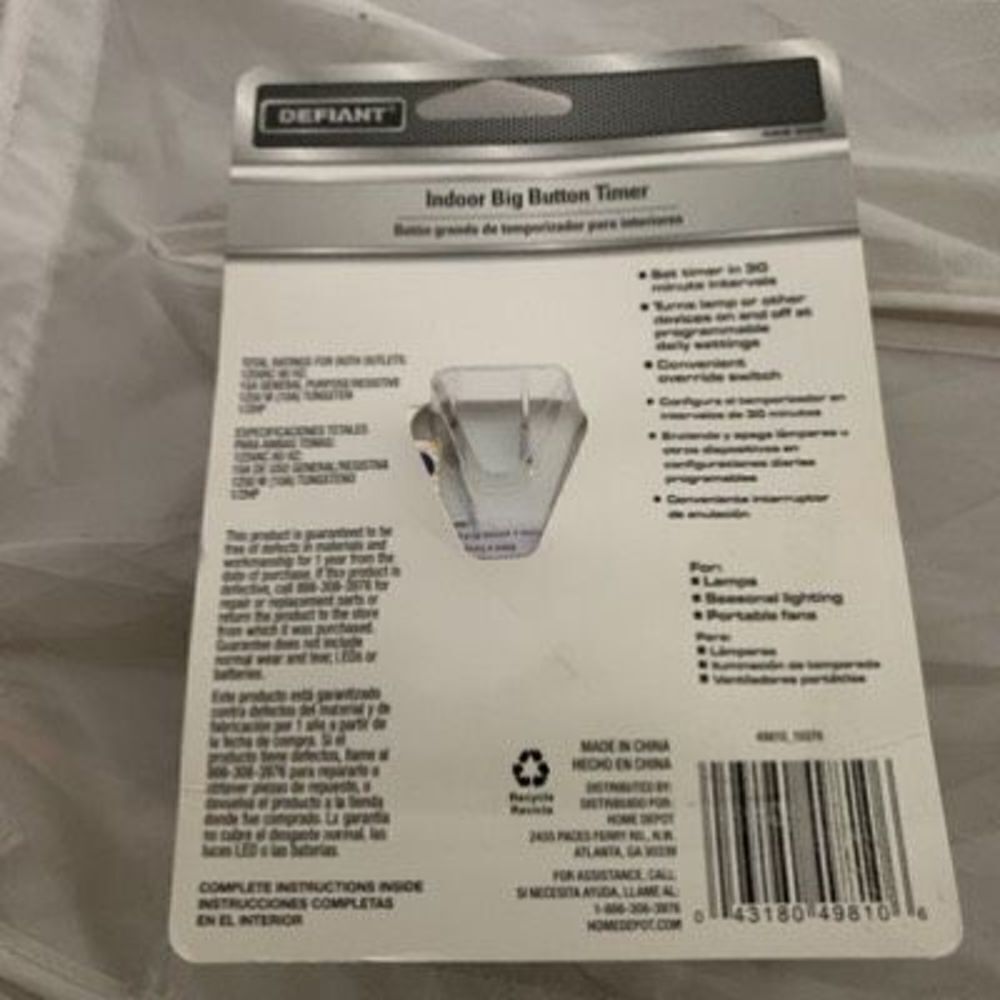 Defiant Indoor Big Button Timer *New* - Picture 3 of 6